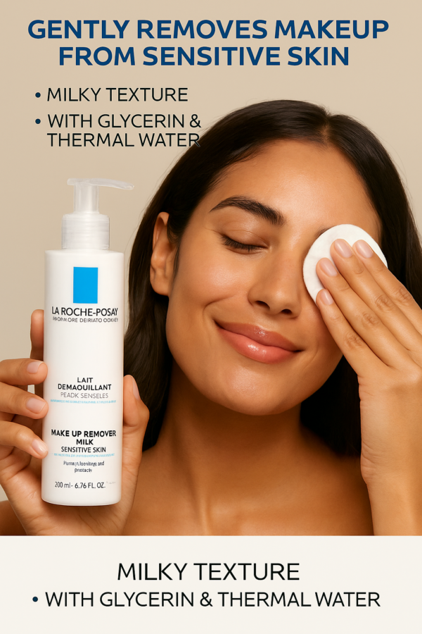 💙 La Roche-Posay – Make-Up Remover Milk
حليب مزيل مكياج للبشرة الحساسة