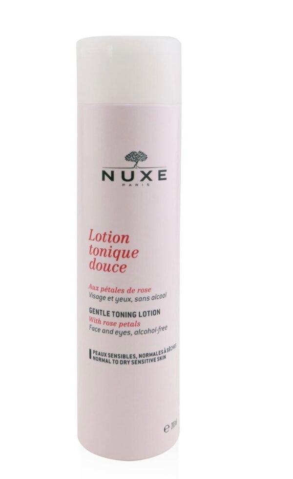 �
Nuxe Gentle Toning Lotion – تونر ورد لطيف بدون كحول، مخصص للبشرة الحسّاسة