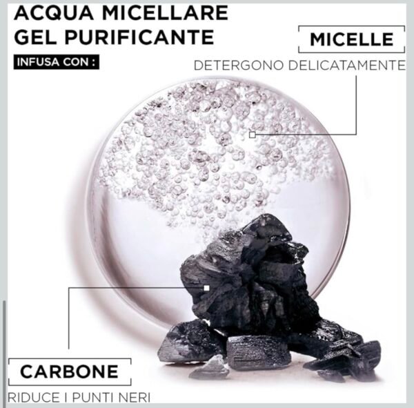 🖤 غارنيه ميسيلار جل بالفحم – تنظيف عميق للبشرة اللي تعاني من الرؤوس السوداء