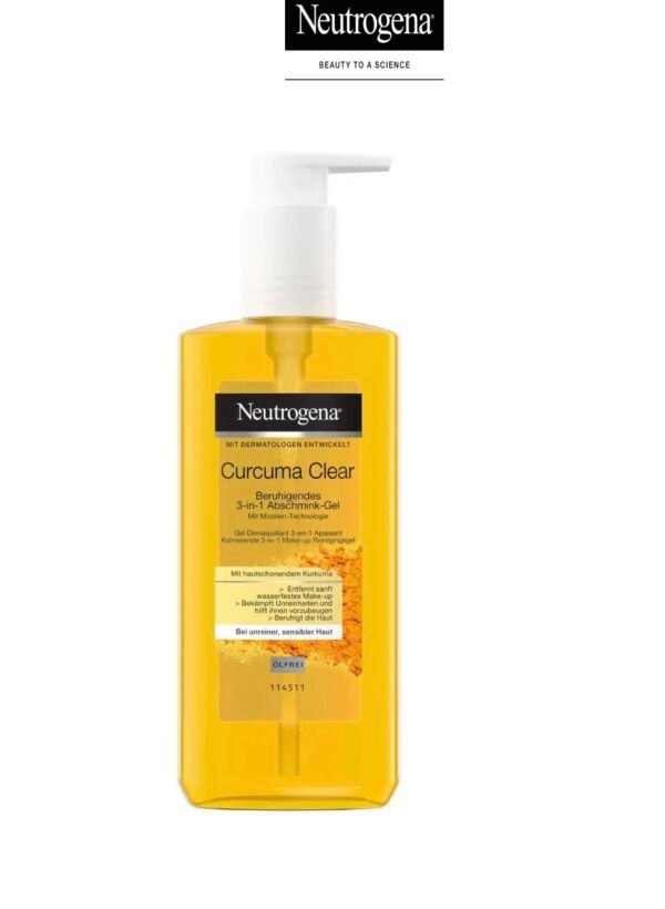 💛 Neutrogena Curcuma Clear – جل تنظيف وكَلاينسر بخلاصة الكركم