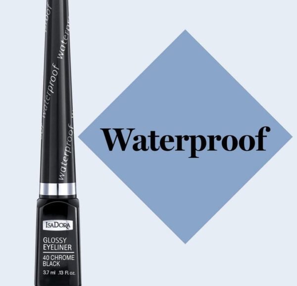IsaDora Glossy Eyeliner Waterproof – 40 Chrome Black