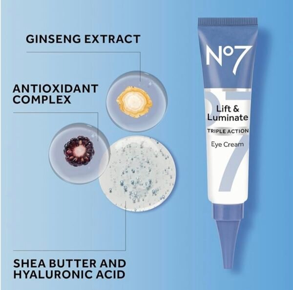 كريم العين No7 Lift & Luminate Triple Action 👀💙
إشراقه مع شد