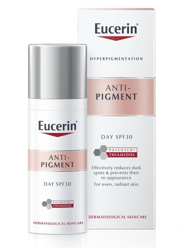 Eucerin Anti-Pigment Day Cream SPF 30
كريم نهاري علاجي للتصبغات، يوحد لون البشرة ويحميها من الشمس بنفس الوقت