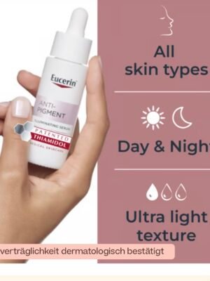 Eucerin Anti-Pigment Skin Perfecting Serum
سيروم خفيف ينطي نعومة ولمعة صحية للبشرة، ويعالج التصبغات ويخلي اللون متجانس