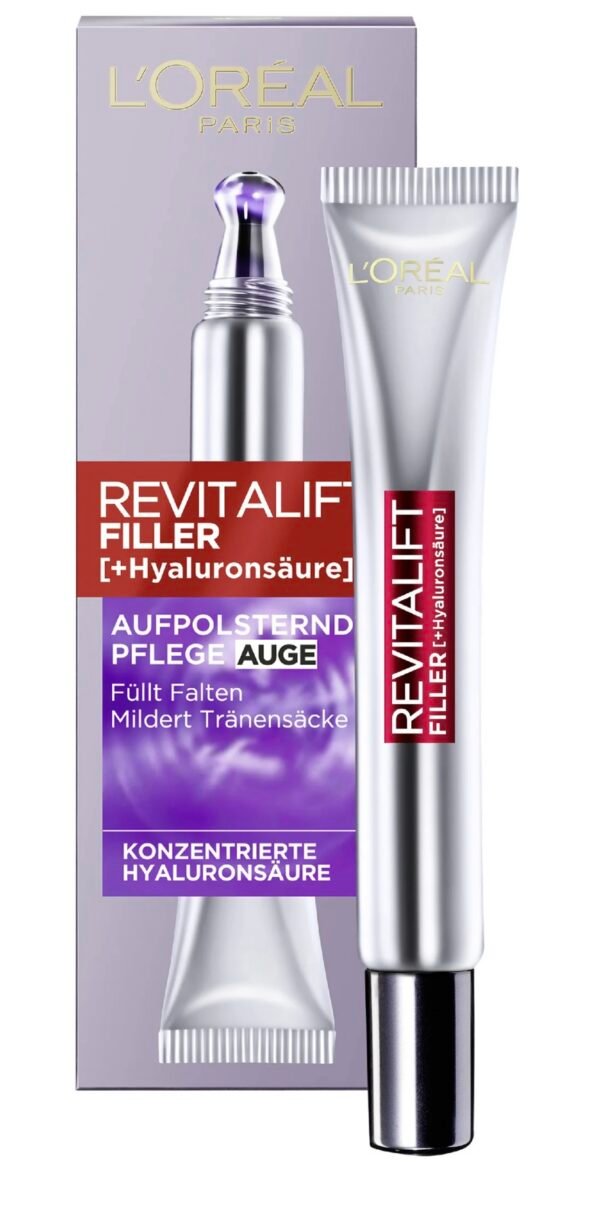L’Oréal Revitalift Filler [HA] Eye Serum
سيروم عيون مركز، يعبي الخطوط ويرطّب منطقة العين ويخليها أنعم ومشدودة
