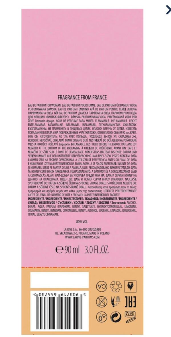 La Rive Vintage Flowers – Eau de Parfum

عطر أنثوي ناعم وكلاسيك