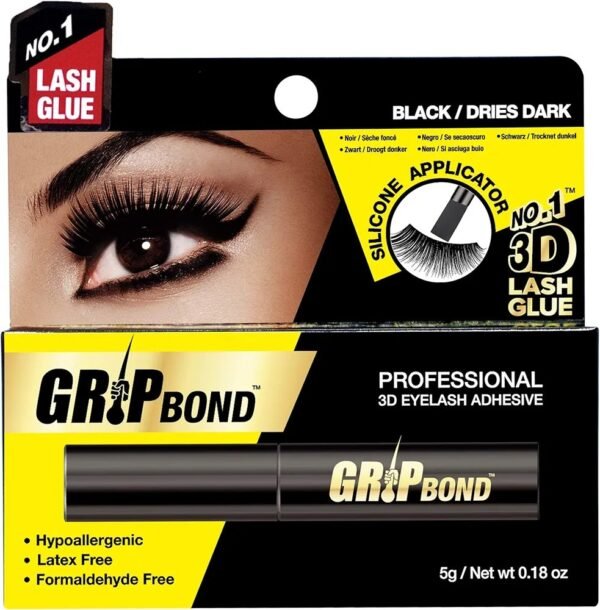 لاصق رموش EBIN New York Grip Bond 3D الاحترافي باللون الأسود. 