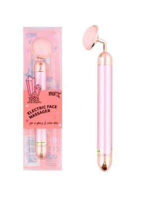 جهاز تدليك الوجه المصنوع من الكوارتز الوردي – لتقليل التجاعيد والانتفاخ