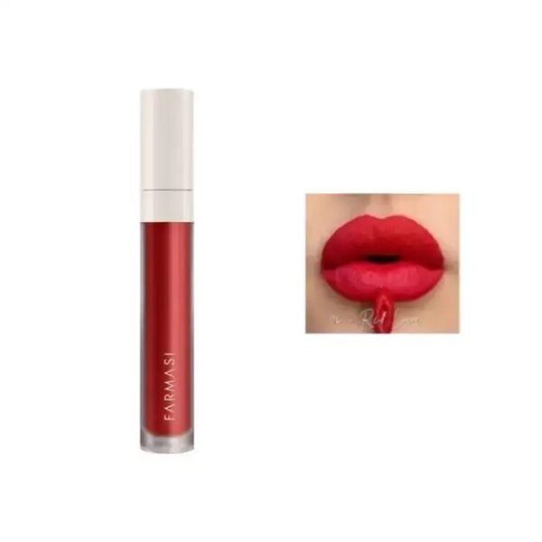 الماركة: فارمسي (Farmasi)

النوع: أحمر شفاه سائل مات (Matte Liquid Lipstick)

اللون: 06 Red Love